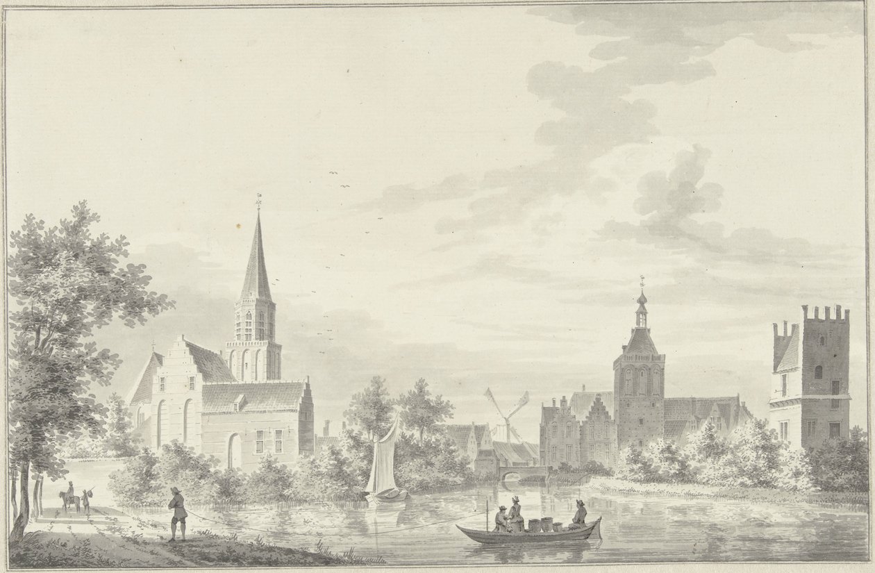 Utsikt over Culemborg av Pieter Jan van Liender