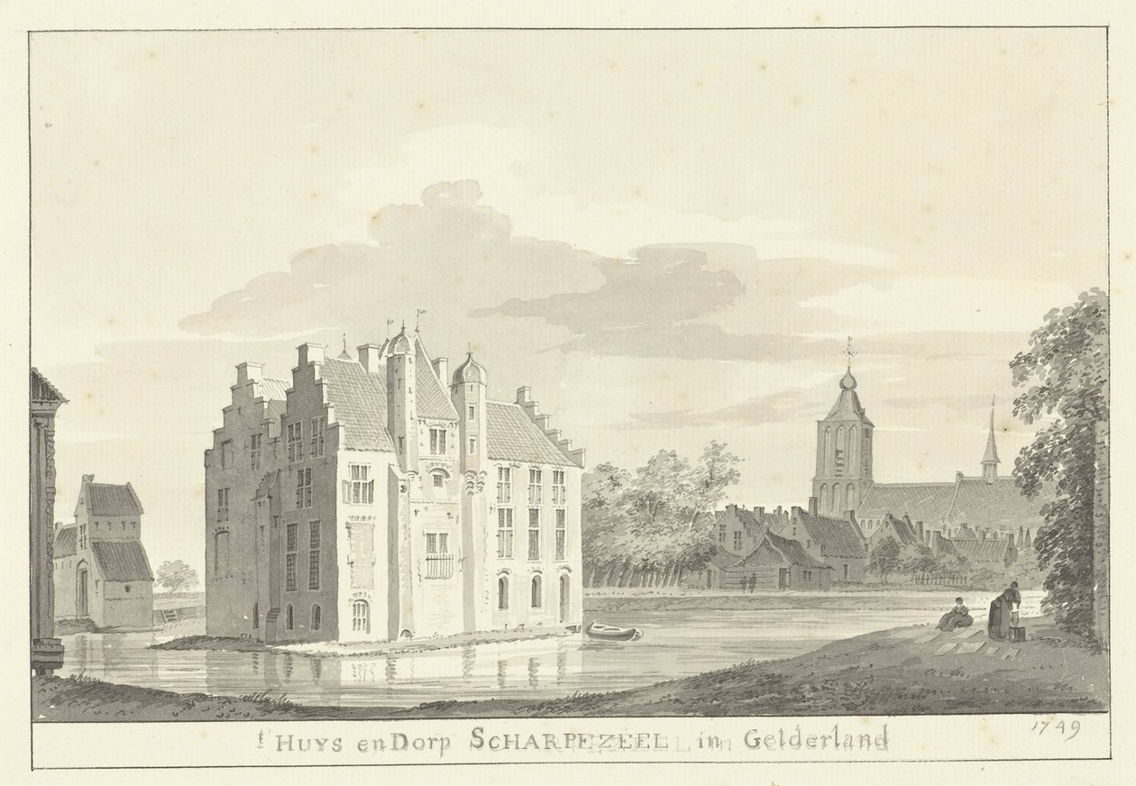 Huset og landsbyen Scherpenzeel av Pieter Jan van Liender