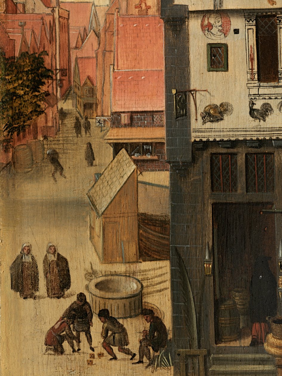 Detalj av portrett av Jacquemyne Buuck av Pieter Jansz. Pourbus