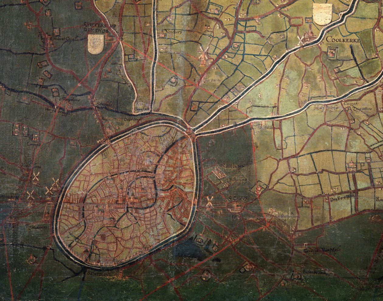 Kart over Liberty of Brugge (olje på lerret) av Pieter Jansz. Pourbus