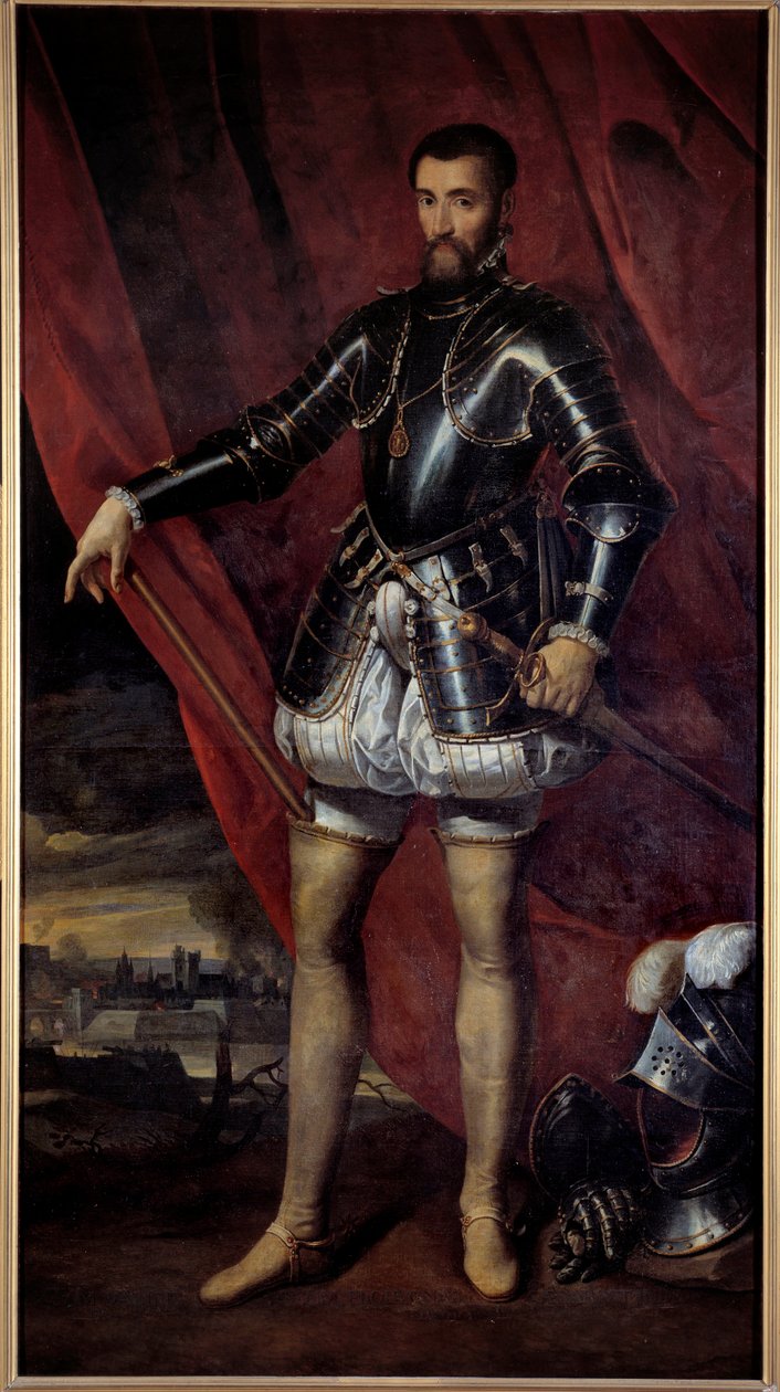 Portrett i full lengde av Francois de Lorraine, hertug av Guise (1519-1563) Maleri av Pieter Pourbus (1523-1584) (ec.flam.) 1600-tallet Nancy, Musee des Beaux Arts av Pieter Jansz. Pourbus