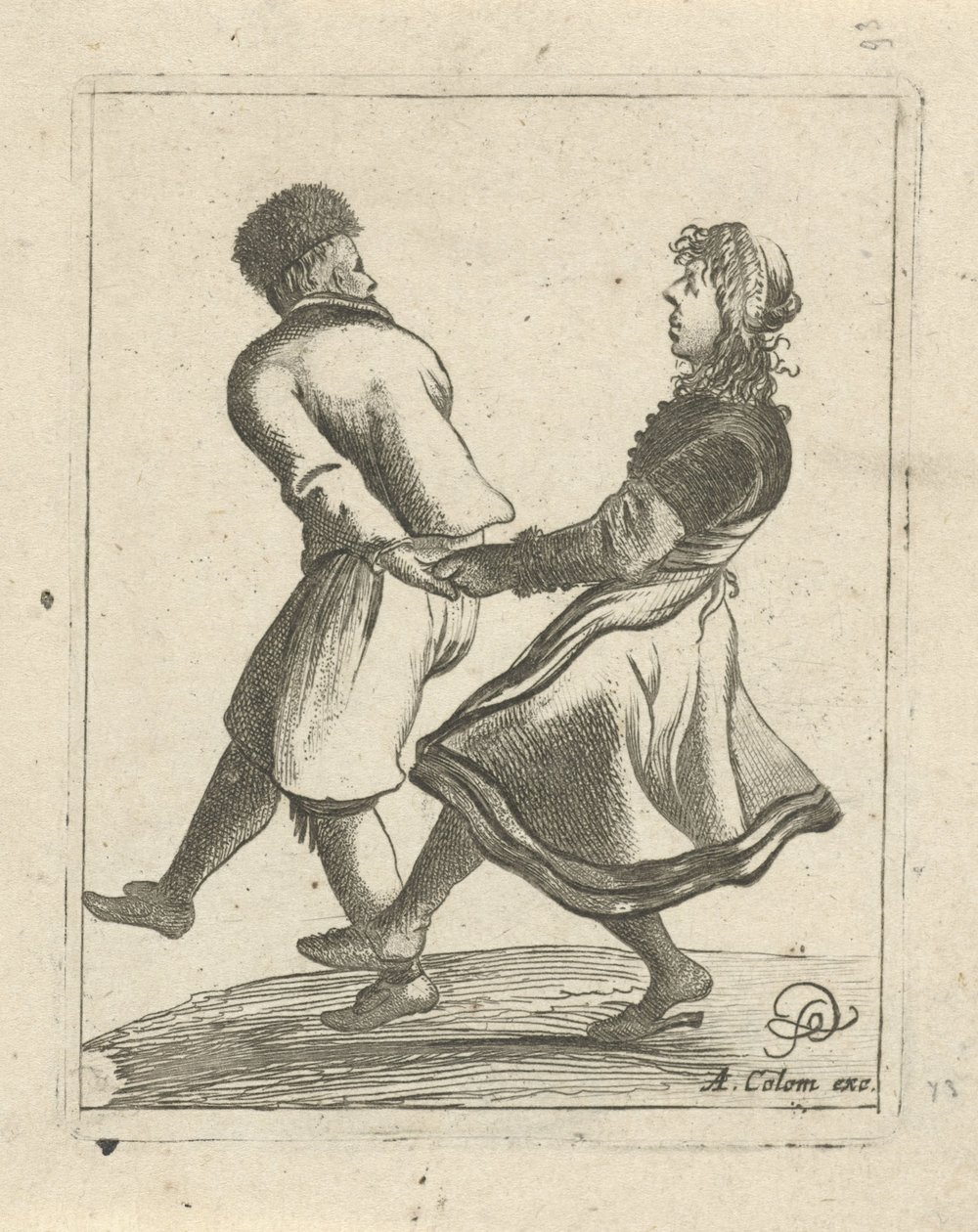 dansende par av Pieter Jansz Quast