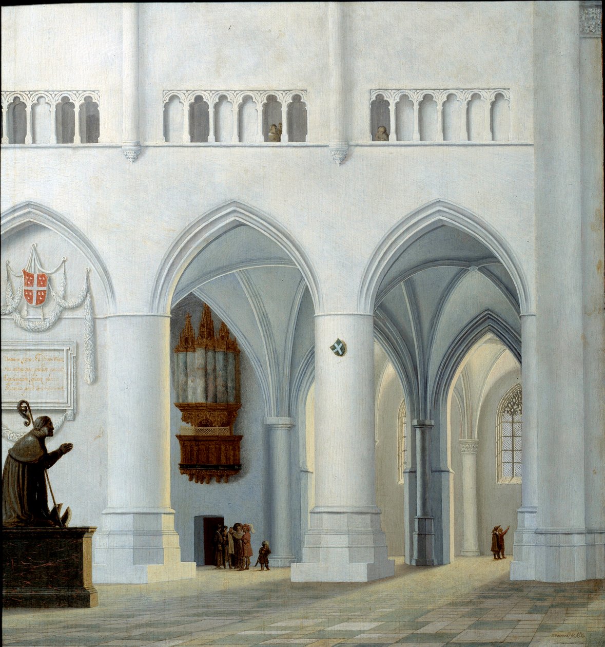 Interiør i kirken Saint Bavon i Haarlem Maleri av Pieter Jansz Saenredam (1597-1665) (ec.holl.) 1630 av Pieter Jansz Saenredam