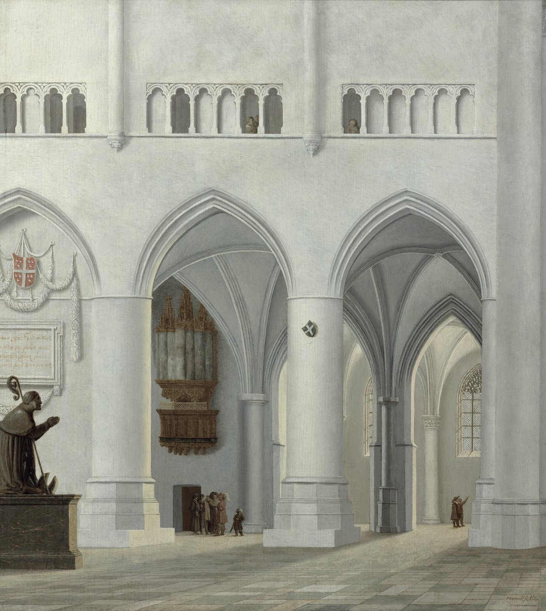 Interiør i St. Bavo-kirken, Haarlem, 1630 av Pieter Jansz Saenredam