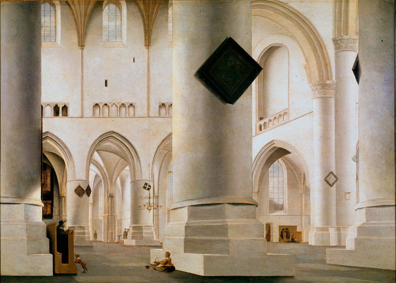 Interiør av den store kirken i Haarlem Maleri av Pieter Saenredam (1597-1665) (ec.holl.) 1636-1637 Søn. 59x81 cm London, nasjonalgalleri av Pieter Jansz Saenredam