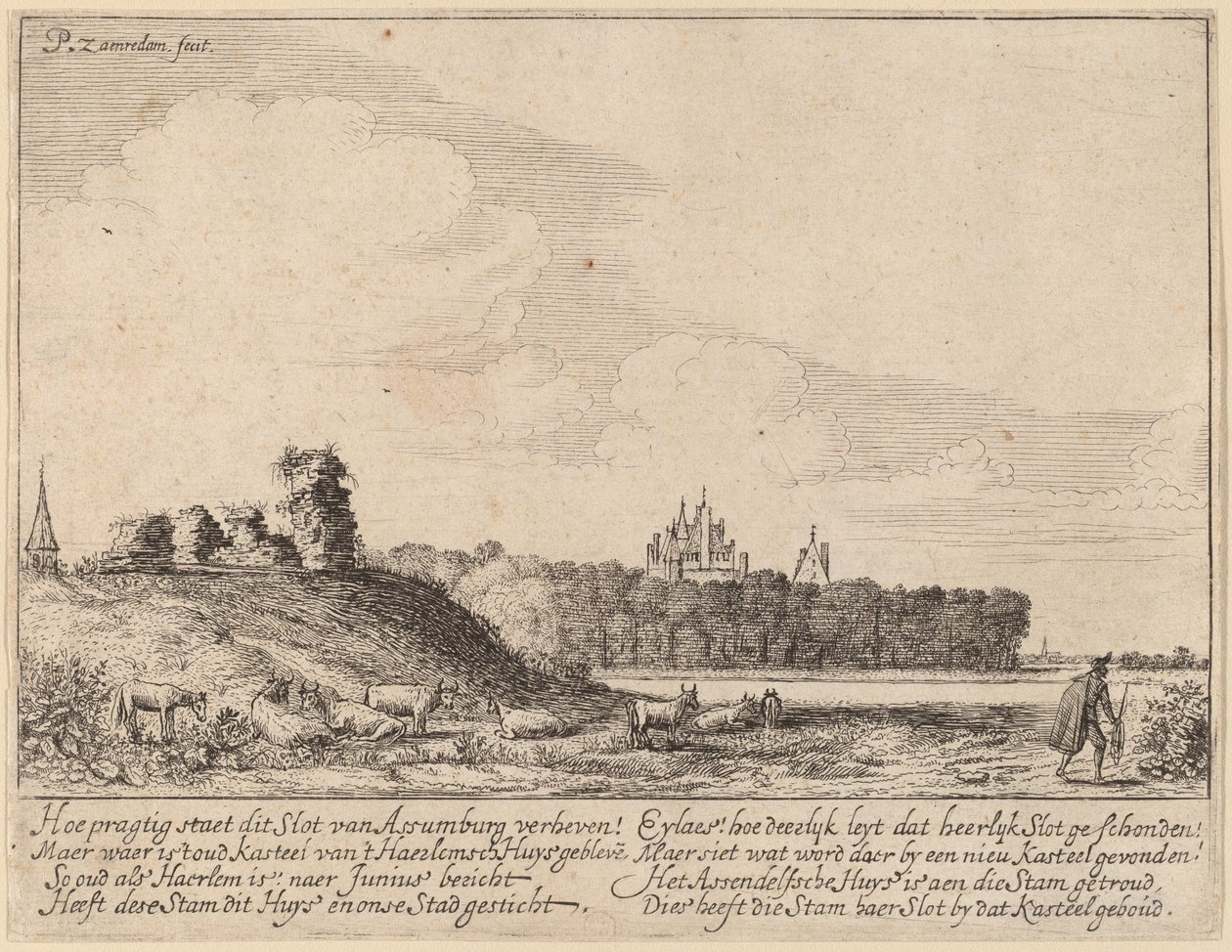 Ruinene av Assemburg slott av Pieter Jansz Saenredam