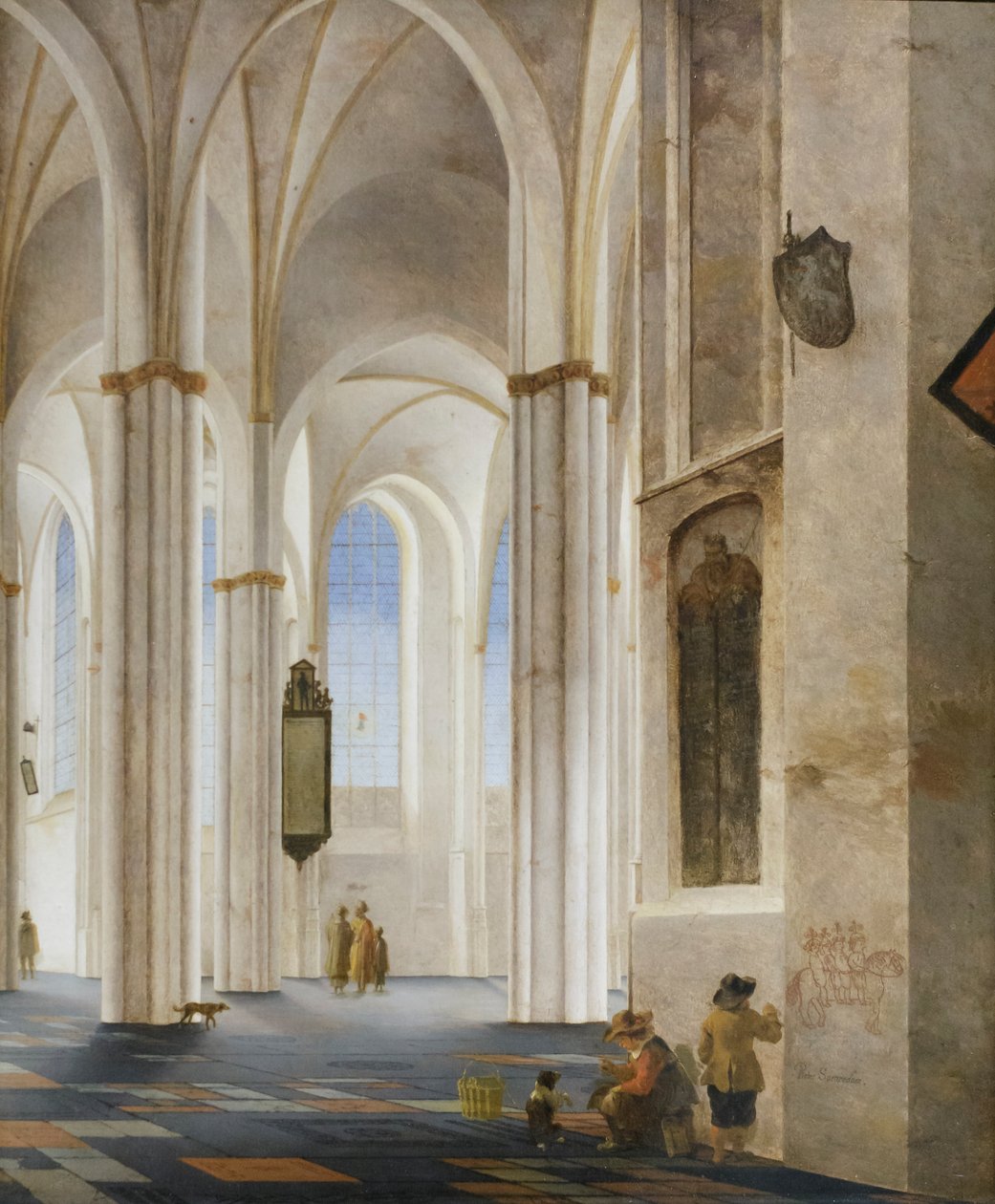Interiøret i Buurkerk i Utrecht av Pieter Jansz Saenredam