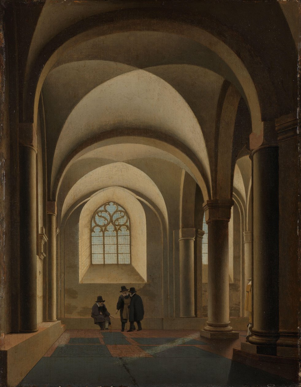 De vestligste buktene i sørgangen til Mariakerk i Utrecht av Pieter Jansz Saenredam