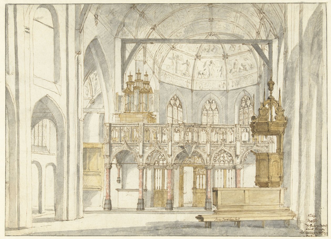 Utsikt over koret til Sint-Petruskerk, 