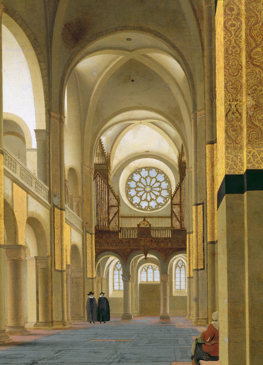 Interiør av Marienkirche i Utrecht, 1638 (detalj av 150808) av Pieter Janszoon Saenredam