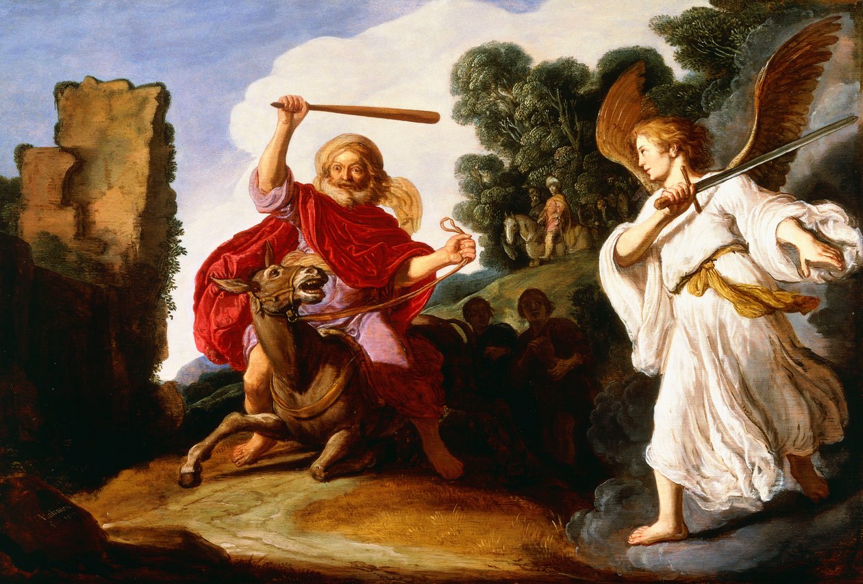 Bileam og eselen, 1622 av Pieter Lastman