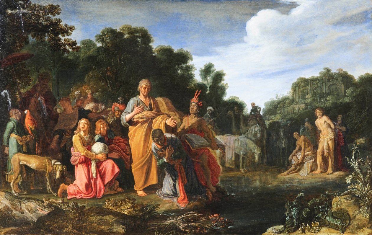 "The Baptism of the Eunuch" (The Baptism of the Ethiopian) - en episode i livet til Filip diakonen, som møter en evnukk, kasserer for dronningen av Etiopia, som reiser nær Gaza og konverterer ham til kristendommen. Begynnelsen av f.eks av Pieter Lastman