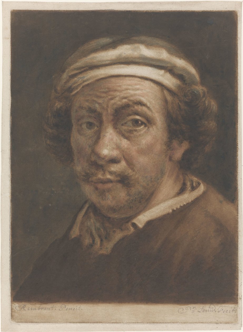Portrett av Rembrandt van Rijn av Pieter Louw