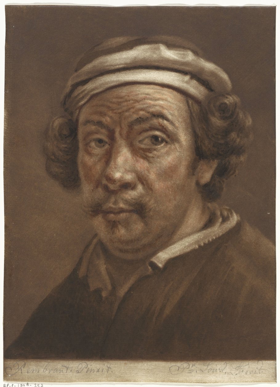 Portrett av Rembrandt van Rijn av Pieter Louw