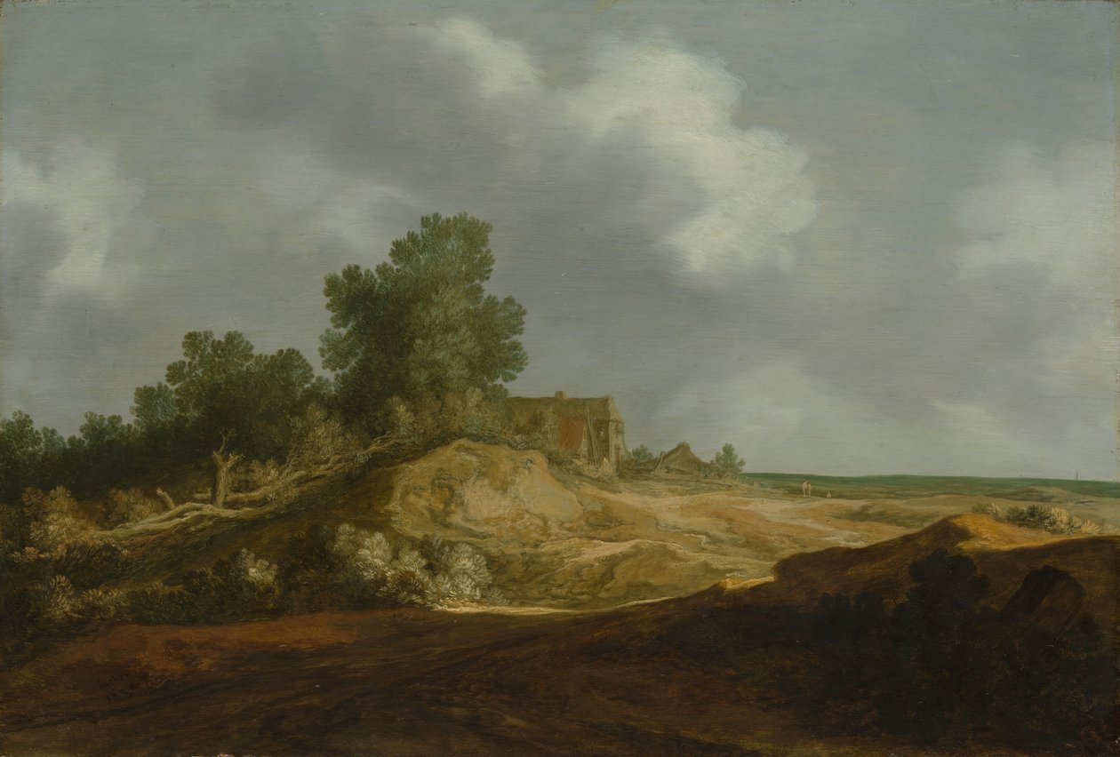 Landskap med hytte, 1629. av Pieter Molijn