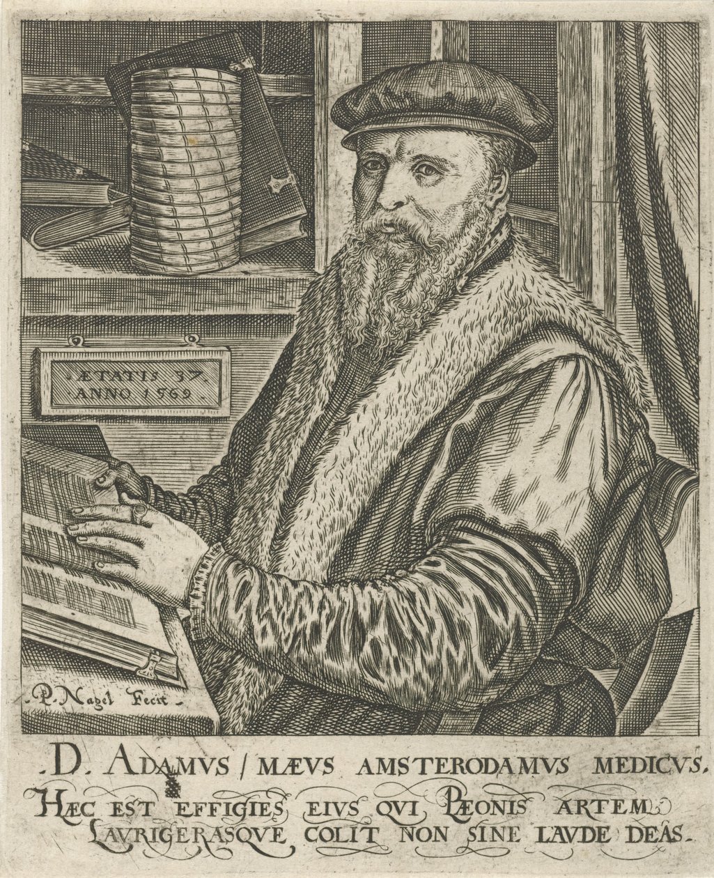 Portrett av Adam Maeus av Pieter Nagel