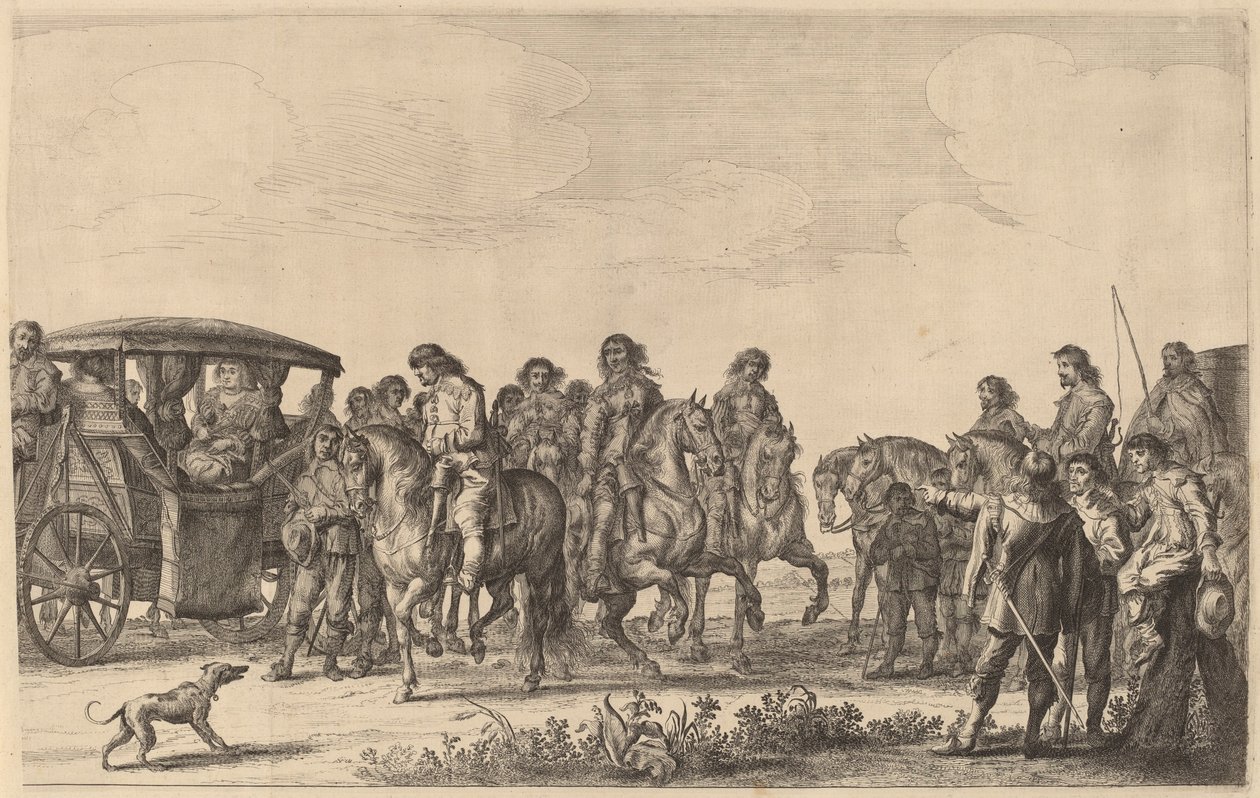 Marie de Medicis inntreden i Amsterdam [plate 6 av 6] av Pieter Nolpe