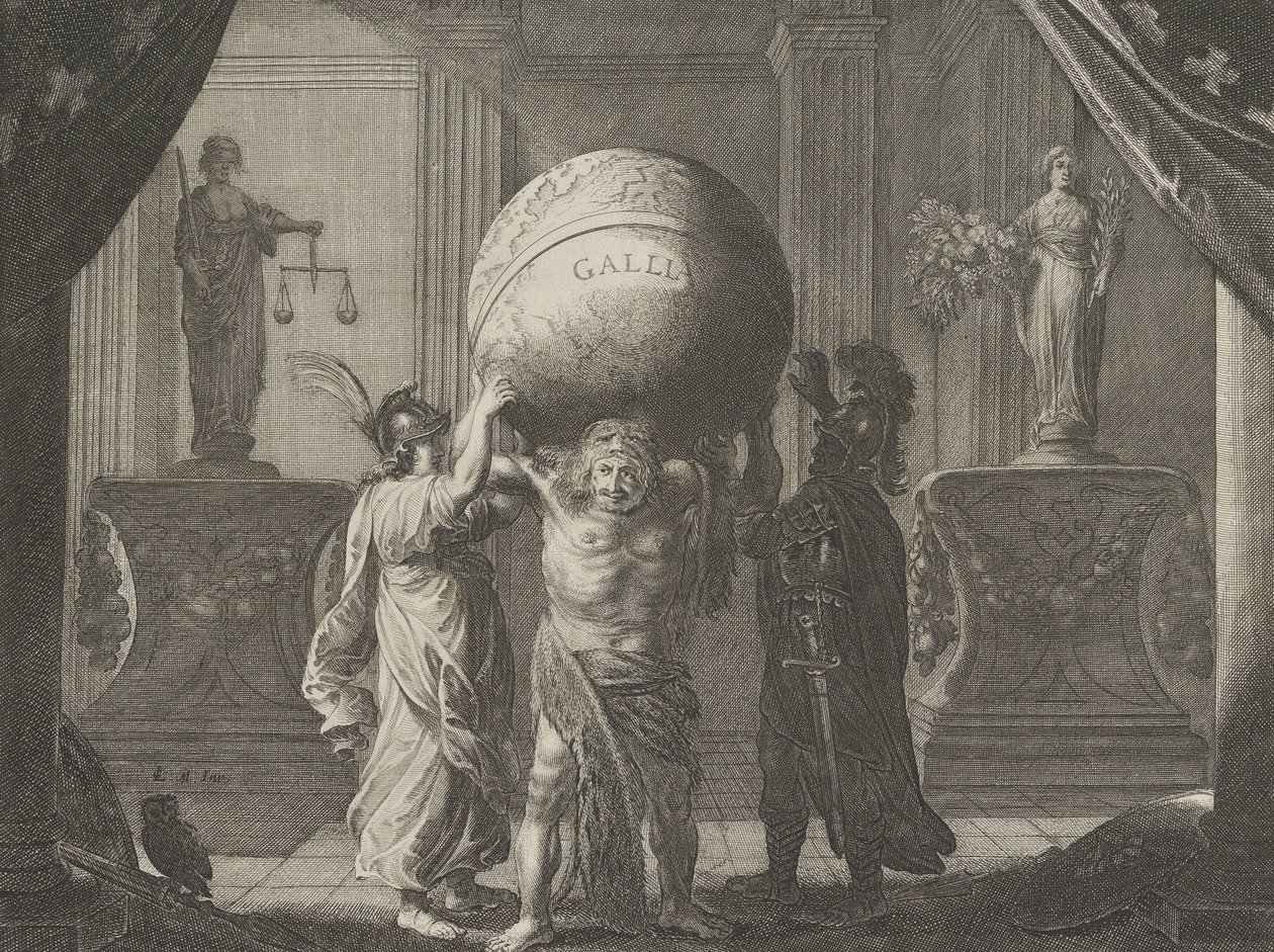 Plate 13: Allegory on the Discord in France, fra Caspar Barlaeus, Medicea Hospes, 1638. av Pieter Nolpe