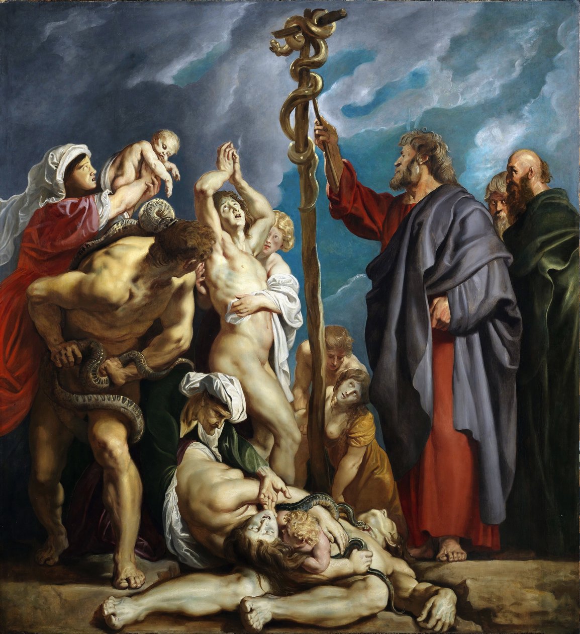 Moses and the Brazen Serpent, 1609-1610. av Peter Paul Rubens