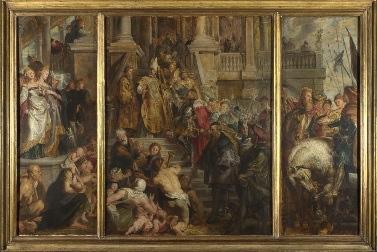 Skisse for Høyaltertavle, St Bavo, Gent, 1612 av Peter Paul Rubens