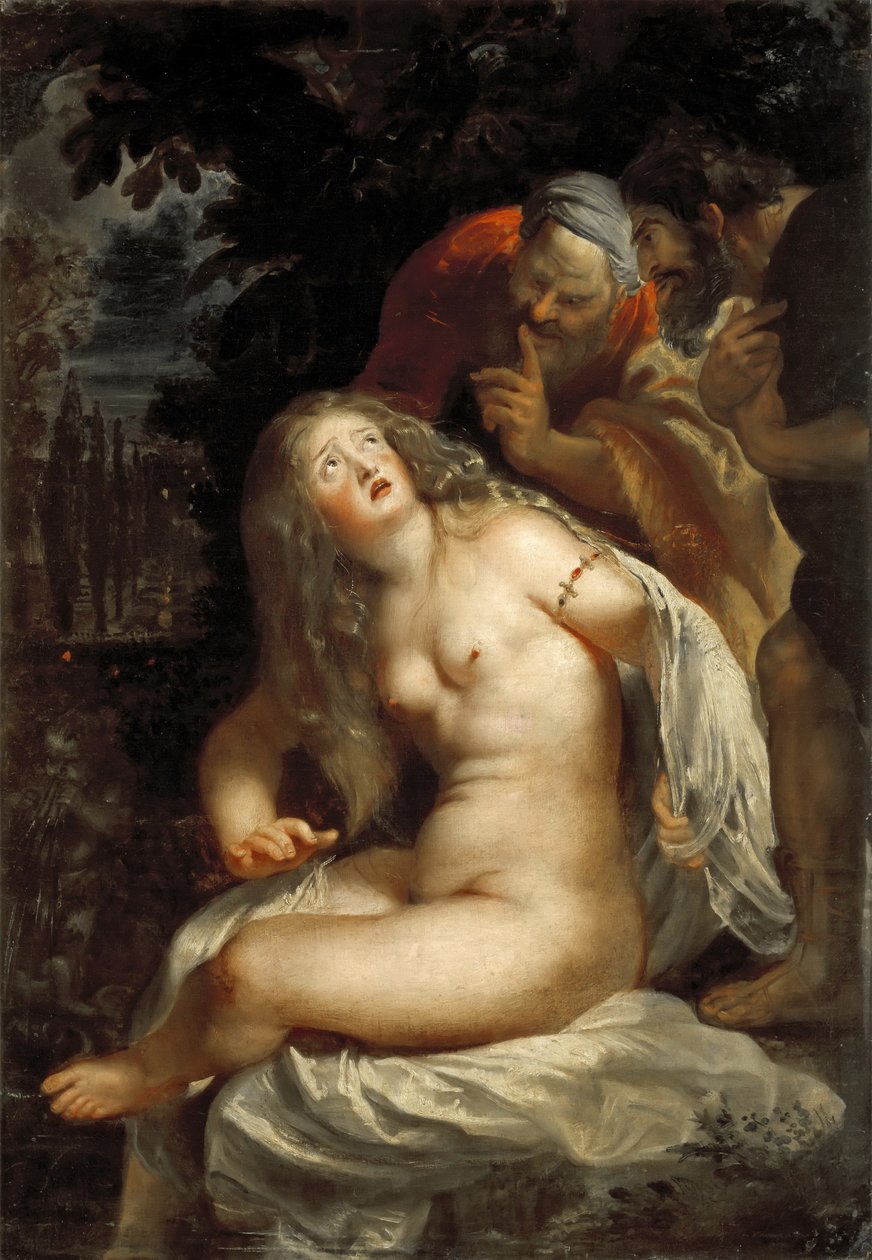 Susannah og de eldste, 1607-1608. av Peter Paul Rubens