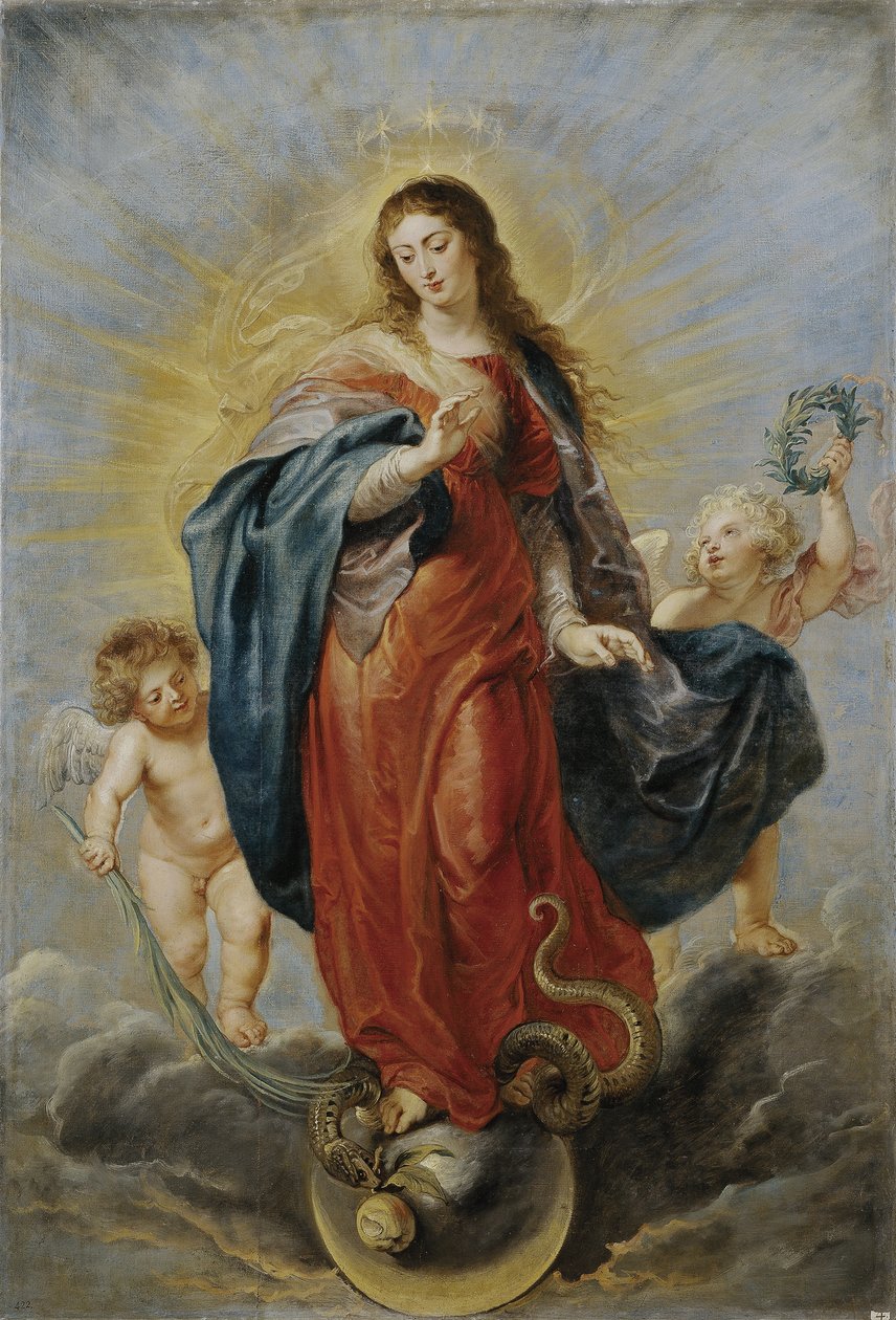 Den ulastelige unnfangelsen, ca. 1628-1629 av Peter Paul Rubens