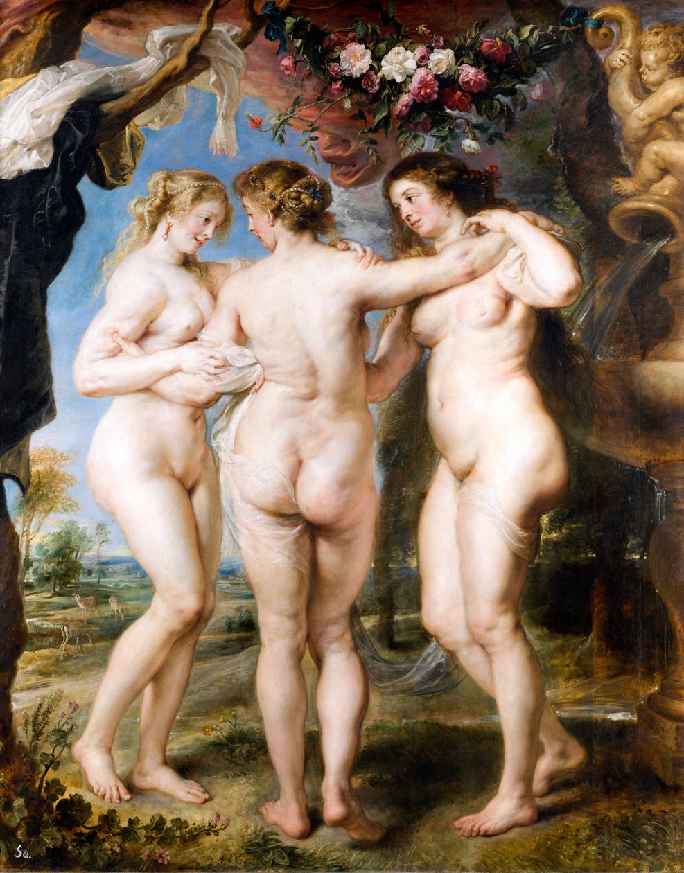 De tre nåder, ca. 1635 av Peter Paul Rubens