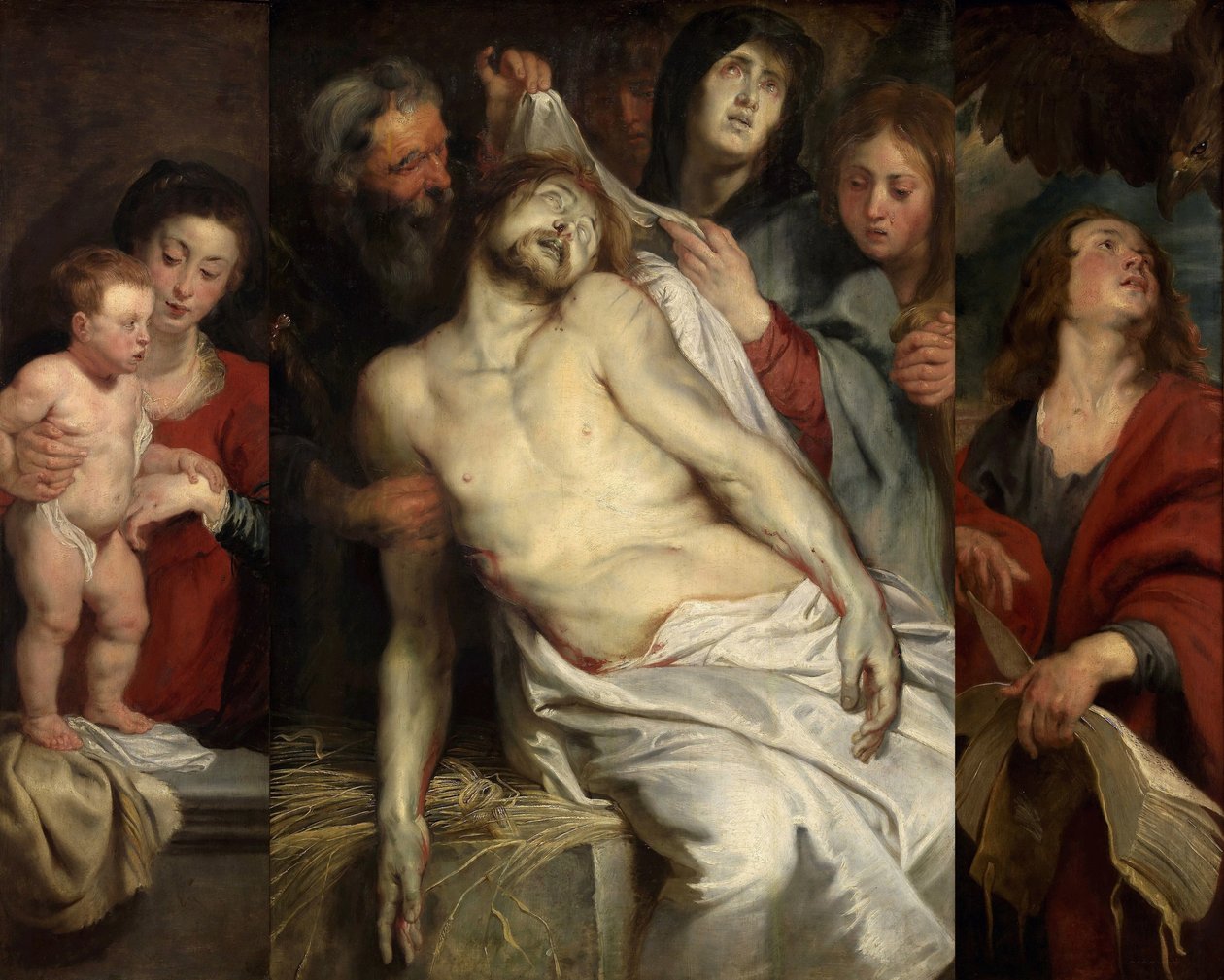 Klagesangen over den døde Kristus Kristus på strået, 1618. av Peter Paul Rubens