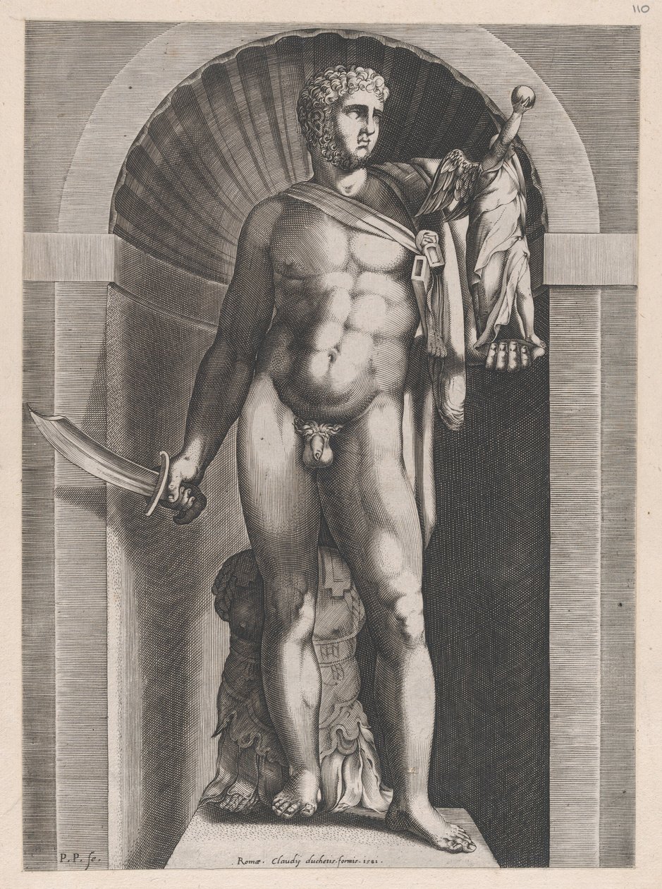Mirror of Roman Magnificence: Diomedes med Palladium i venstre hånd, 1582., 1582. av Pieter Perret