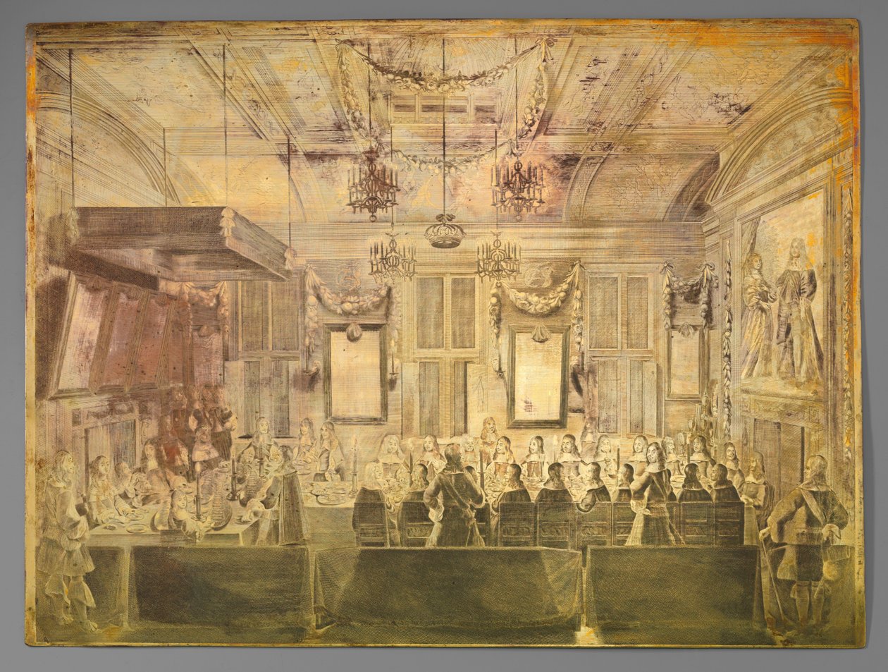 Avskjedsmiddag for kong Charles II av England i Mauritshuis i Haag av Pieter Philippe