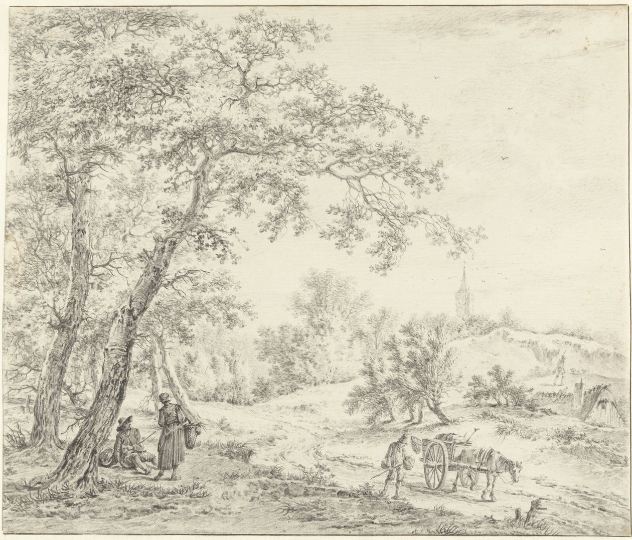 Nord-Holland landskap (Egmond mot Castricum?) av Pieter Pietersz. Barbiers