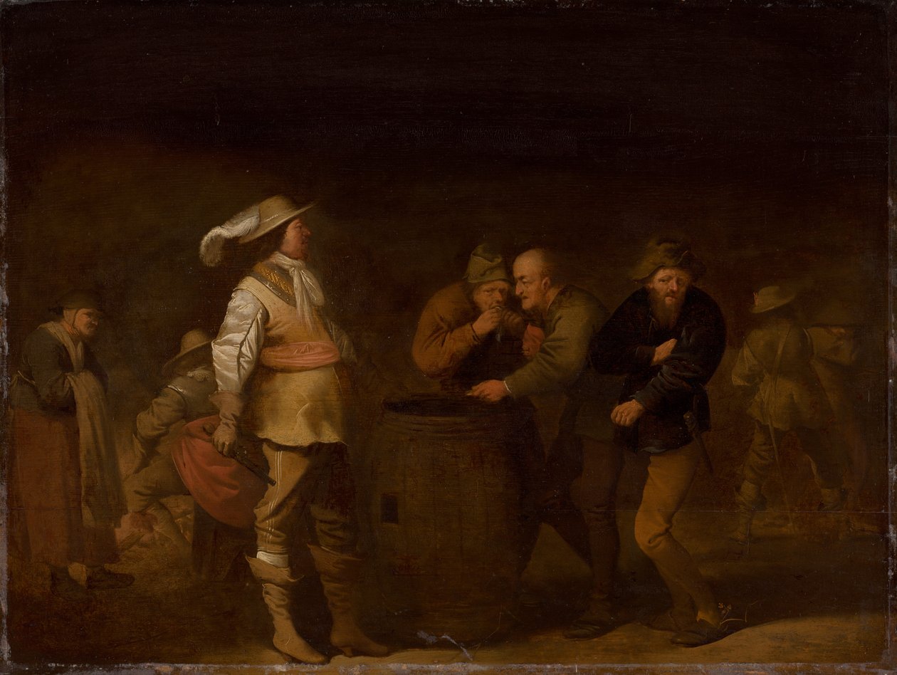 Ettergivelsen av krigsbytte, ca. 1635. av Pieter Quast