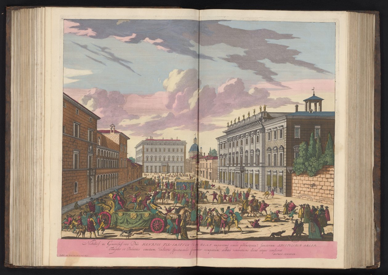Festligheter i gatene i Roma av Pieter Schenk (I)