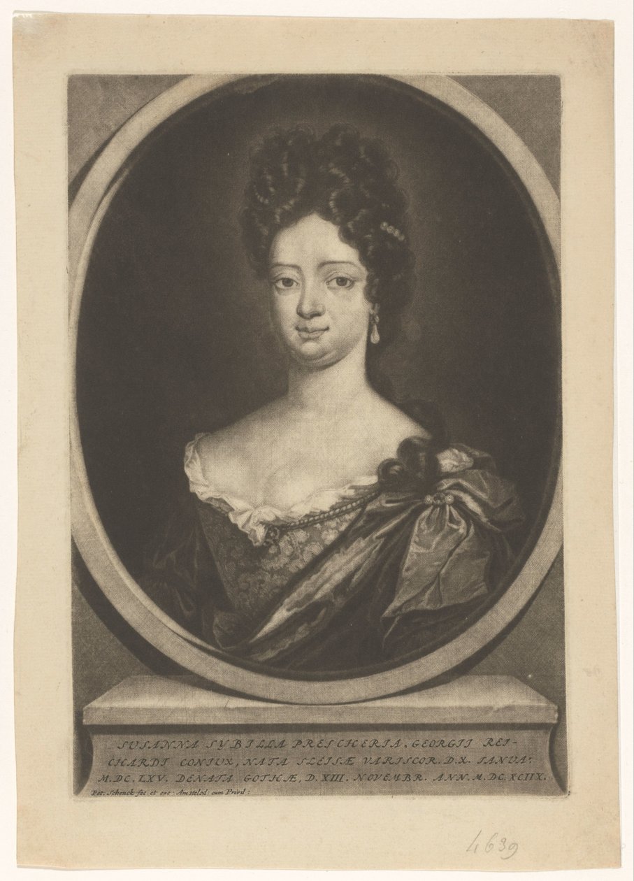 Portrett av Susanna Sibylla Reichardt av Pieter Schenk (I)