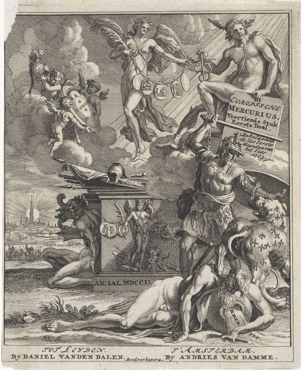 Tittelside for: European Mercury, 14. del, 1. del, 1703 av Pieter Sluyter
