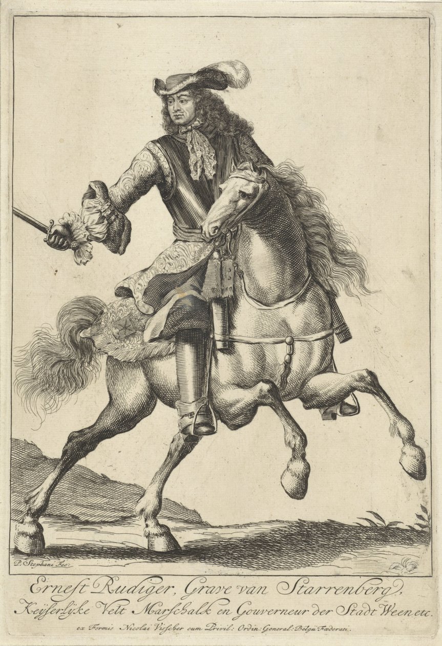 Ridesportrett av Ernst Rüdiger fra Starhemberg av Pieter Stevens (vermeld in 1689)