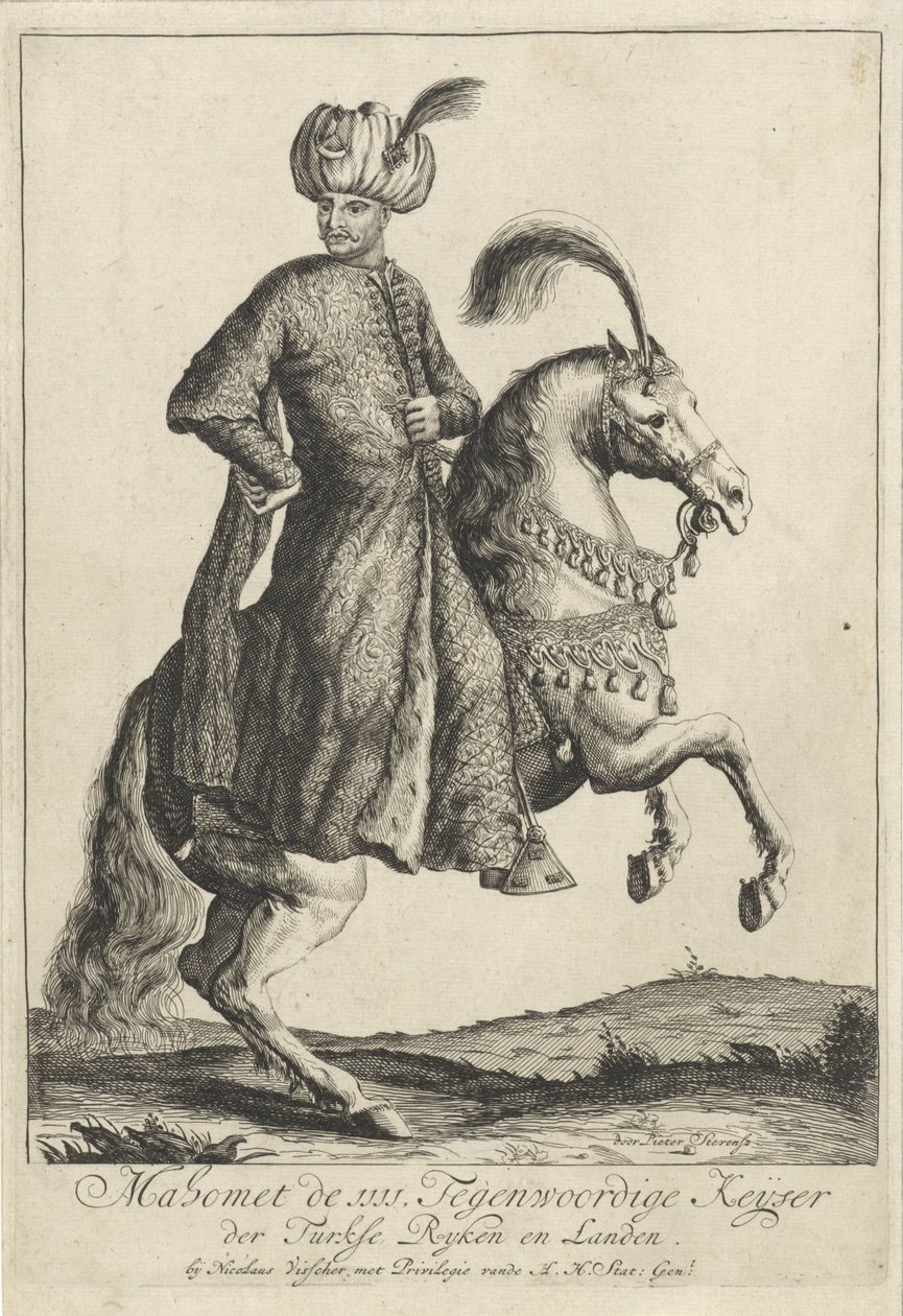 Ridesportrett av Mehmet IV, sultan fra det osmanske riket av Pieter Stevens (vermeld in 1689)