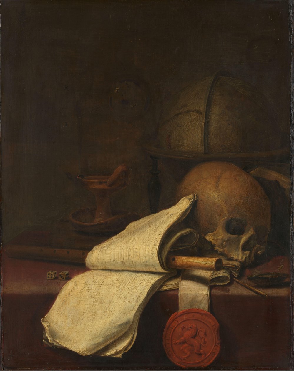 Vanitas stilleben av Pieter Symonsz Potter