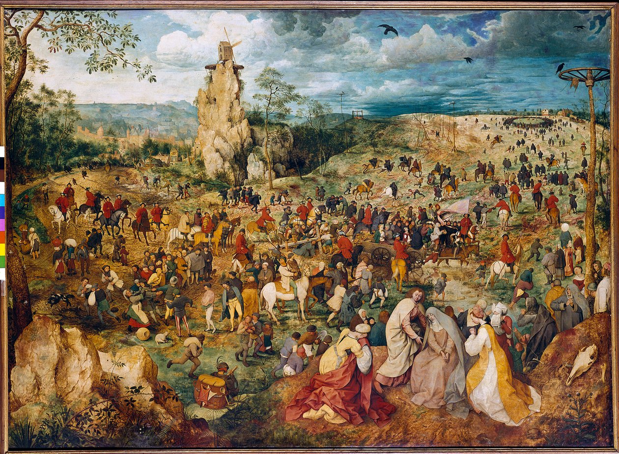 Kristus bærer korset (Bærer korset). Maleri av Pieter Bruegel (eller Breugel eller Brueghel eller Breughel) førstnevnte (1525-1569). 1564. Olje på tre. Mål: 1,24 X 1,70m. Wien, Kunsthistorisk museum. av Pieter Bruegel the Elder