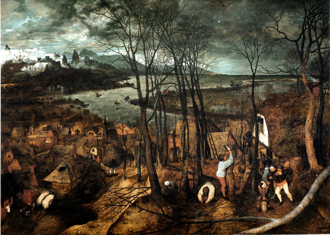 Overskyet dag Maleri av Pieter Bruegel den gamle (eller Pierre Bruegel eller Pieter Bruegel eller Brueghel av Pieter Bruegel the Elder