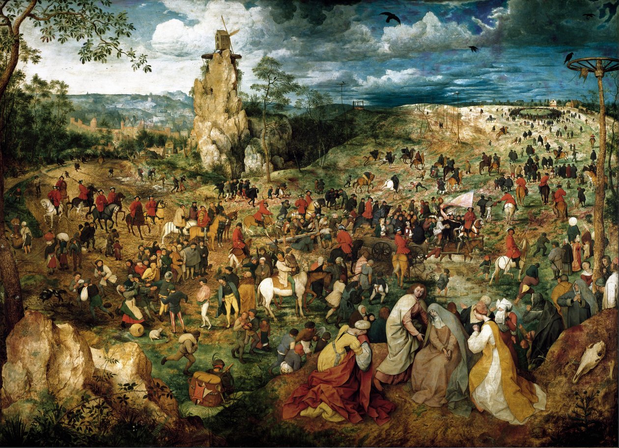La Montee au Calvary (Korsets vogn) Maleri av Pieter Bruegel den eldre (eller Pierre Bruegel eller Pieter Bruegel eller Brueghel av Pieter Bruegel the Elder