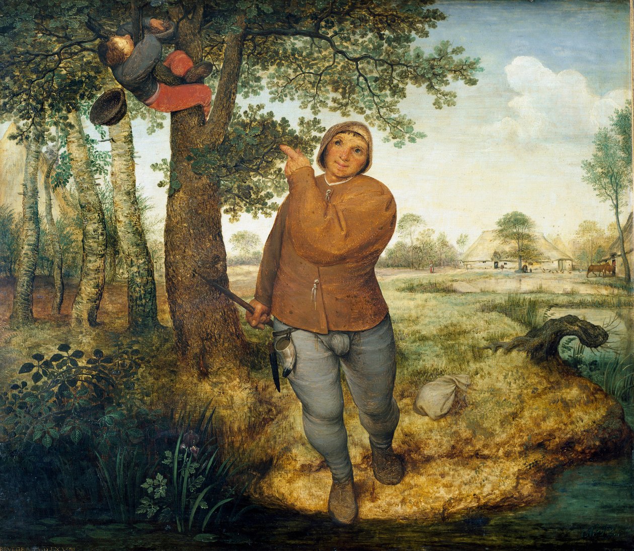 Nesttyven-maleriet av Pieter Bruegel den eldre (eller Piet Breugel eller Pieter Bruegel eller Brueghel av Pieter Bruegel the Elder