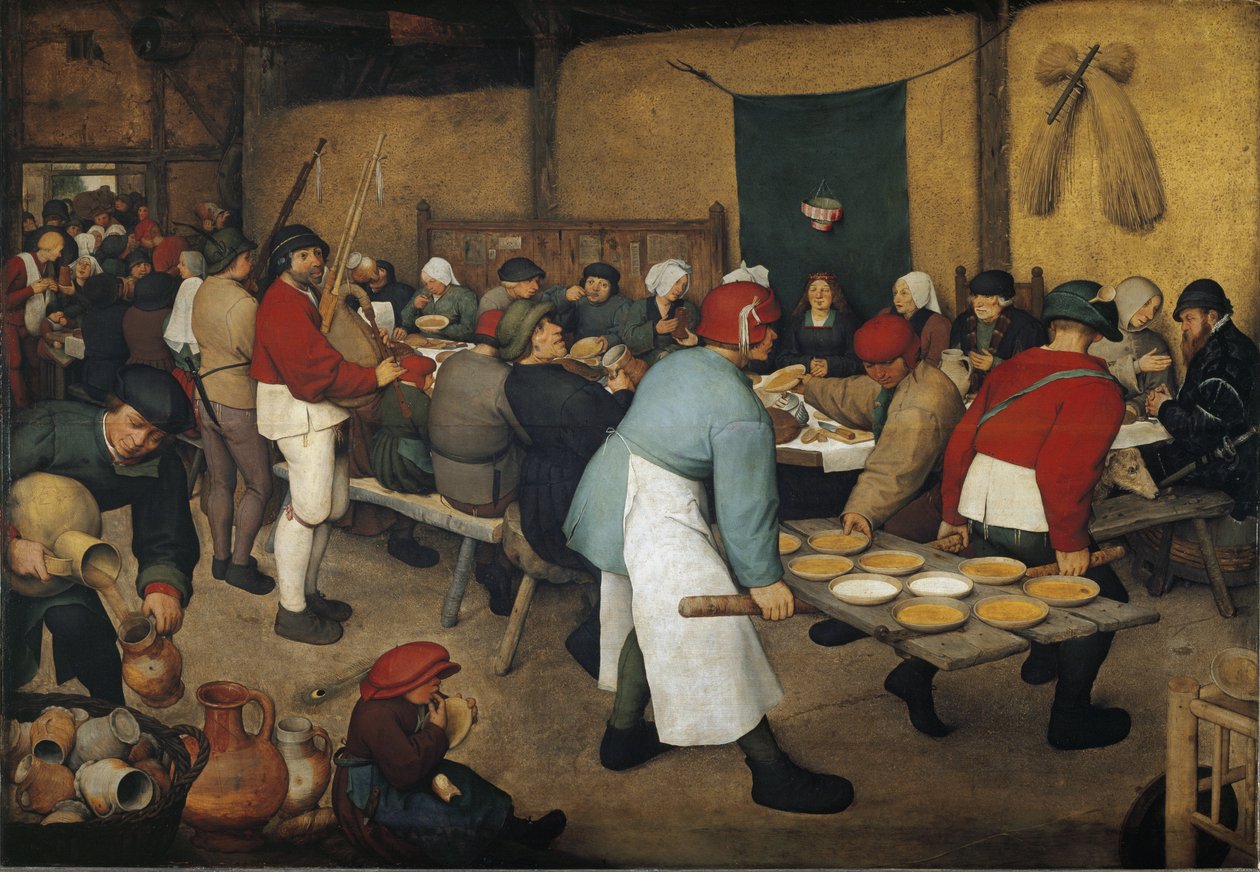 Bondebryllupet - olje på lerret av Pieter Bruegel the Elder