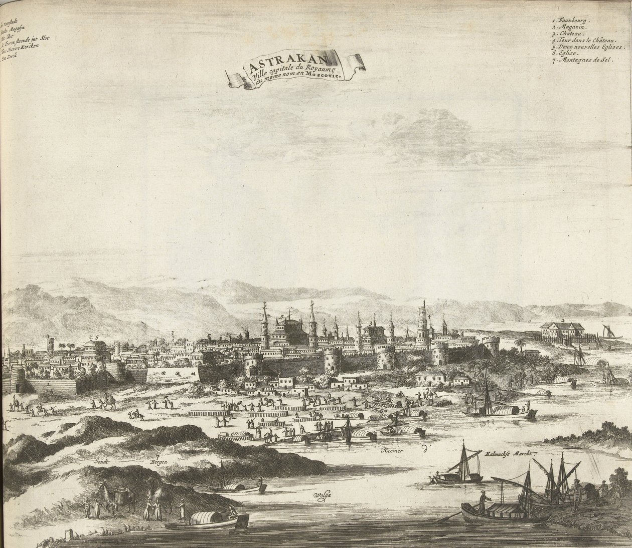 Astrakhan, 1726 av Pieter Van der Aa