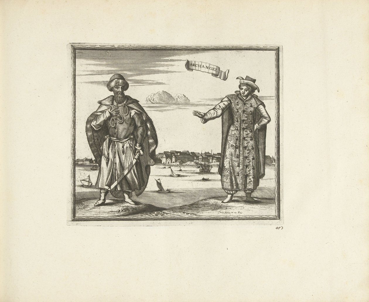 Innbyggere i Arkhangelsk, 1726 av Pieter Van der Aa