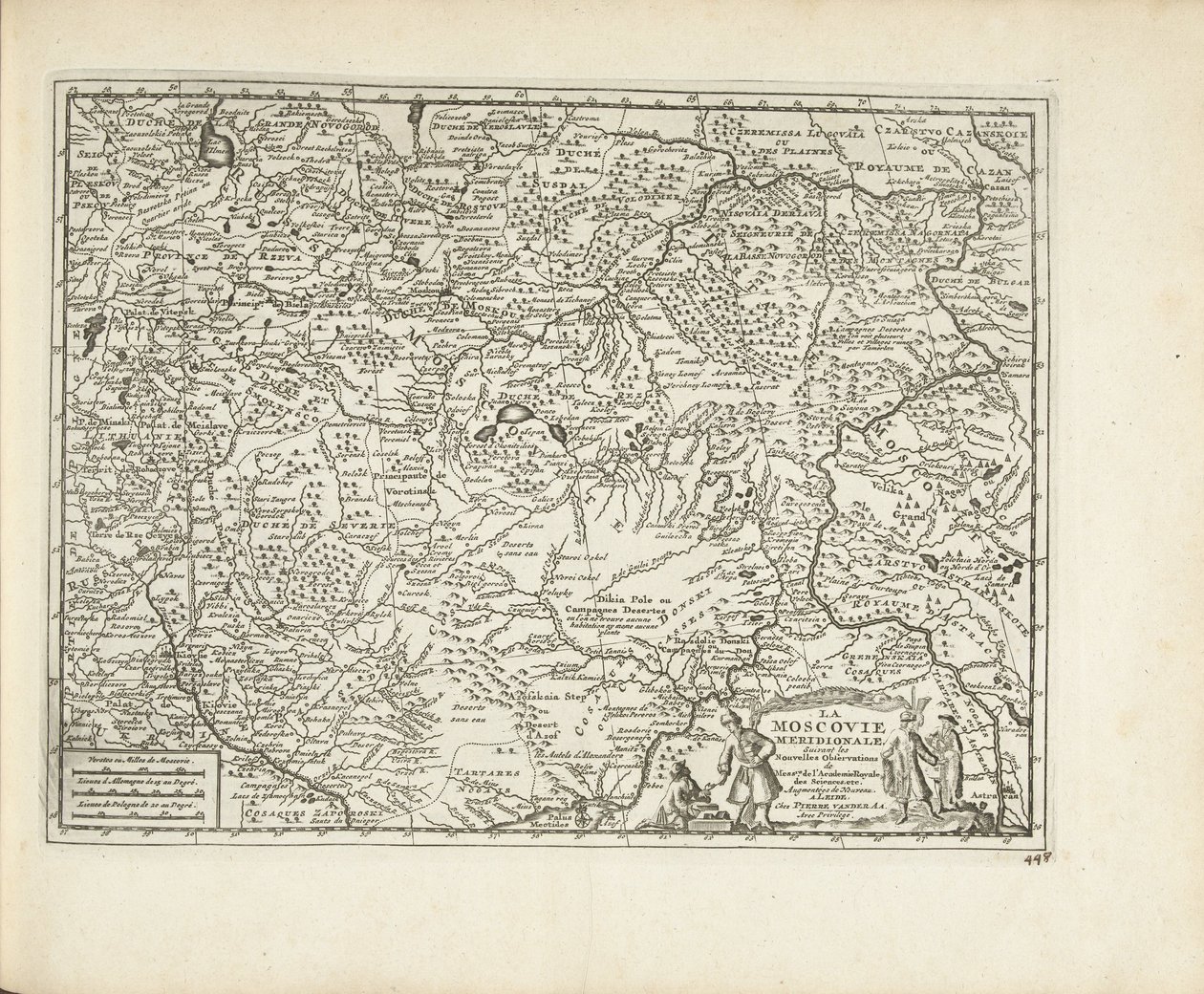Kart over Moscovia, 1726 av Pieter Van der Aa