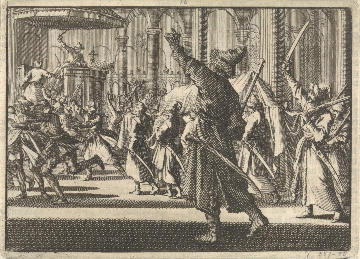 Polakkene i Riddarholmskyrkan i Stockholm, 1698 av Pieter Van der Aa