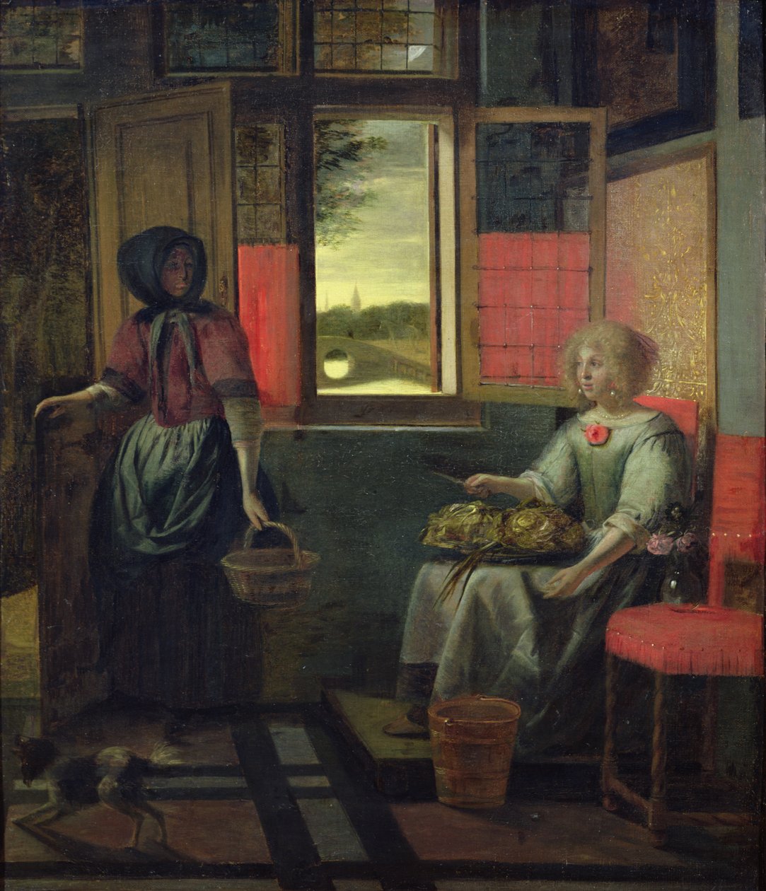 Et nederlandsk interiør av Pieter de Hooch