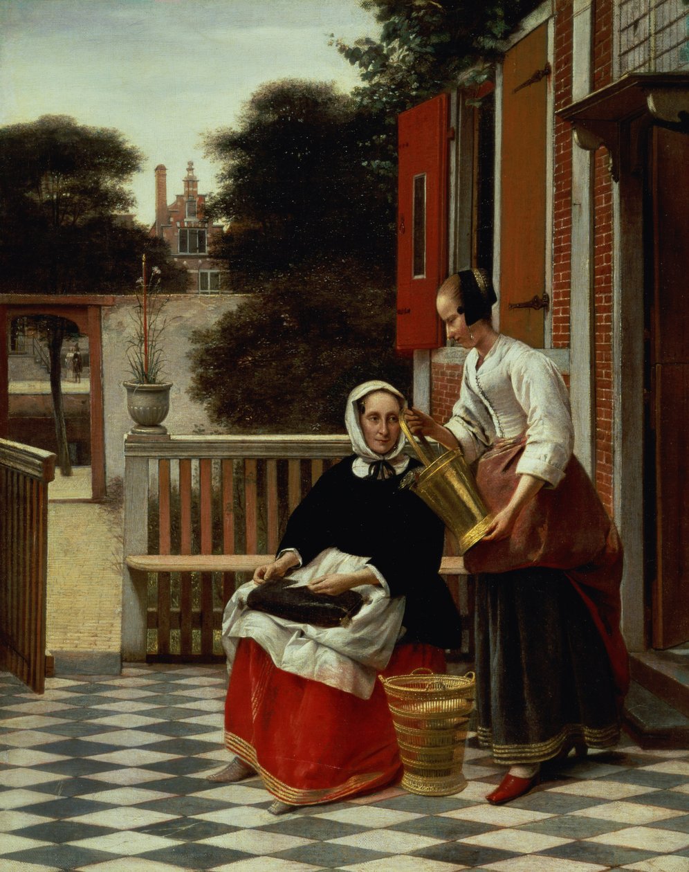 En elskerinne og hennes hushjelp av Pieter de Hooch