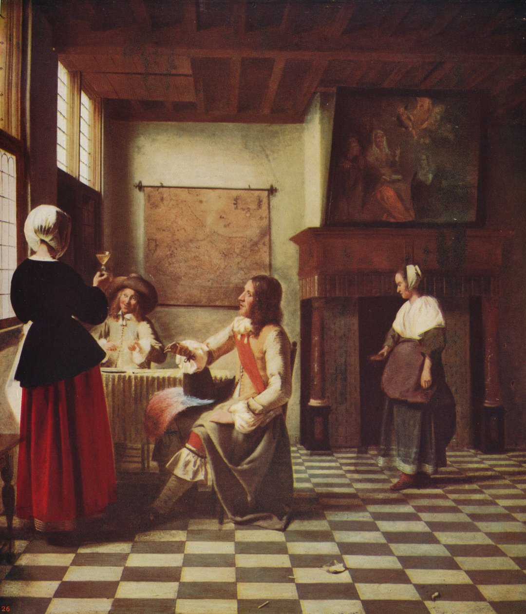 Interiør i et nederlandsk hus, c1658, c1915 av Pieter de Hooch